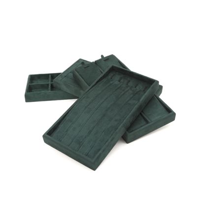 OEM Luxury Velvet Jewelry Trays Custom logo Организатор ювелирные подносы ювелирный набор дисплей