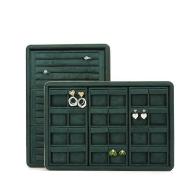 OEM Luxury Velvet Jewelry Trays Custom logo Организатор ювелирные подносы ювелирный набор дисплей