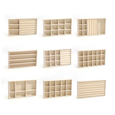 настраиваемые роскошные бежевые бархатные ювелирные тарелки OEM ювелирные тарелки дисплей для кольца браслет ожерелье