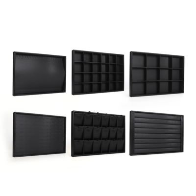 настраиваемая роскошная черная кожа ювелирные тарелки OEM ювелирные тарелки дисплей для кольца браслет ожерелье