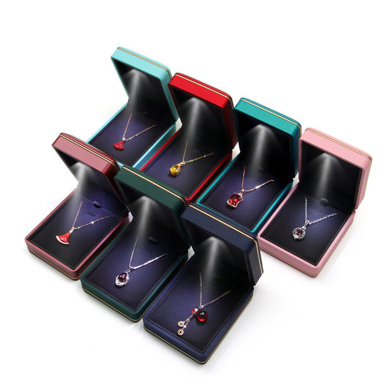 Ювелирные изделия с световым логотипом Hanhong Custom Logo Silk Screen Print Luxury LED storage Box