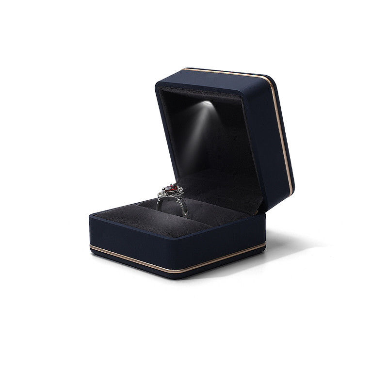 Ювелирные изделия Hanhong Custom Logo Шелковый экран Luxury LED Storage Box с светом