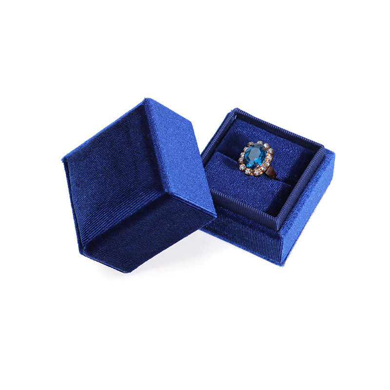 Hanhong Luxury Customized Blue Square Ring Storage Box для свадебной бумаги для помолвки