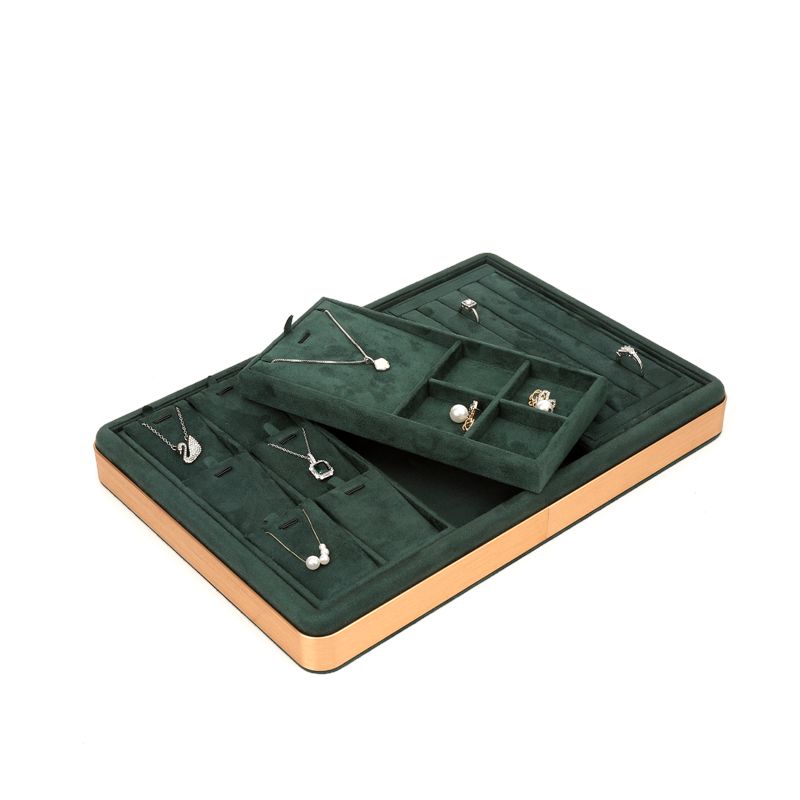 OEM Luxury Velvet Jewelry Trays Custom logo Организатор ювелирные подносы ювелирный набор дисплей